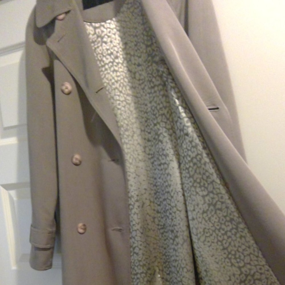 Nordstrom, trench coat, size 4, taupe color - Picture 2 of 4